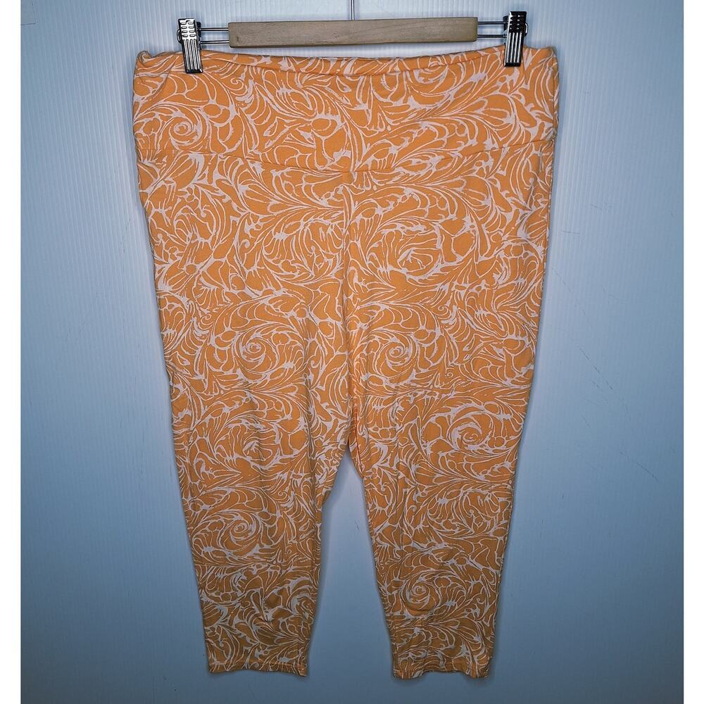 Fresh Produce Capri Leggings Pants XL Cotton Jersey Floral Pedal Pushers